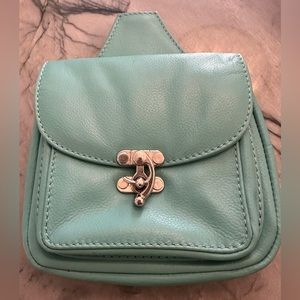 Turquoise leather belt bag *EUC*